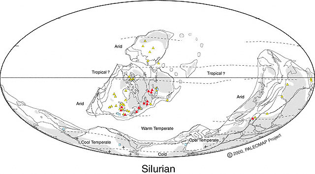 Pal&auml;oklimakarte: Silur